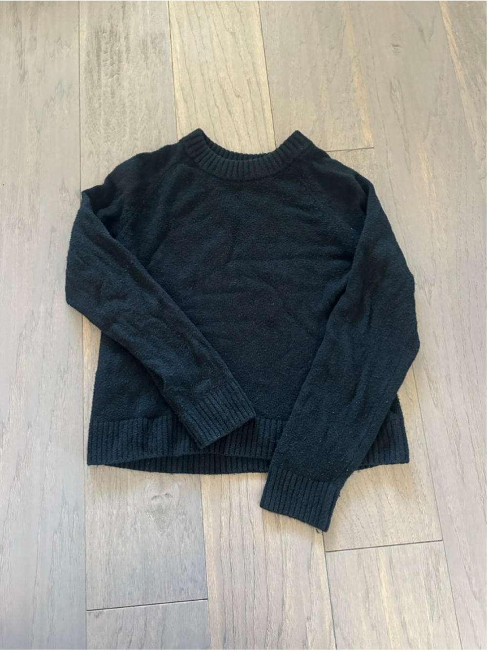 Women's Gap Black Cable Knit Crew Neck Sweater Size M